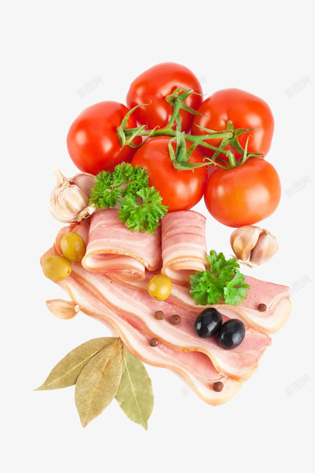 食材png免抠素材_新图网 https://ixintu.com 素材 羊肉卷 美食 蔬菜 西红柿 高清图片