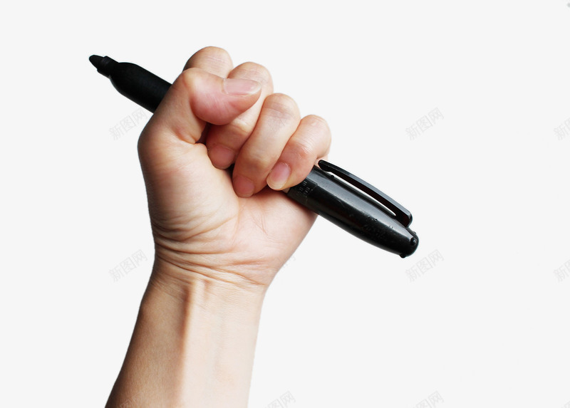 握着大头笔的手png免抠素材_新图网 https://ixintu.com 大头笔 手 手势 握着 黑色