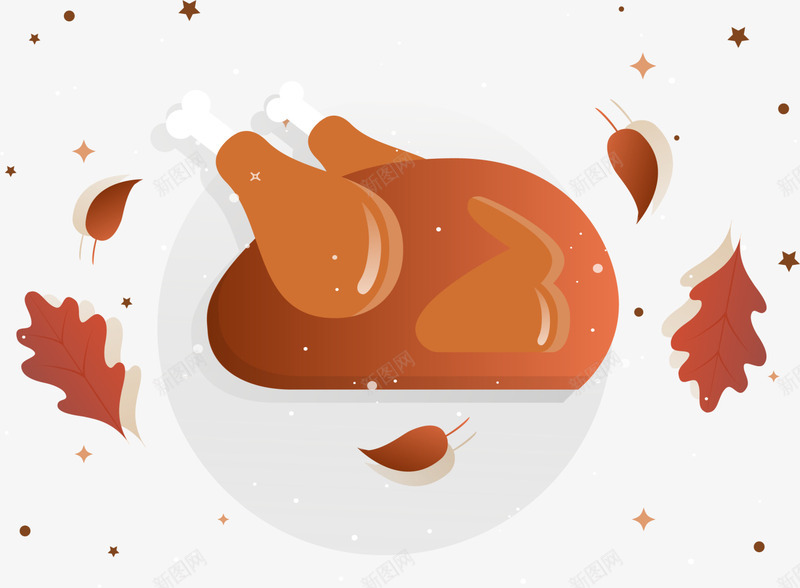 卡通美味烤鸡png免抠素材_新图网 https://ixintu.com Thanksgiving 卡通烤鸡 感恩节 感恩节快乐 感谢 美食 食物