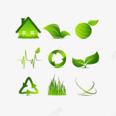 绿色健康环保图标图标