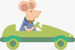 老鼠开车素材