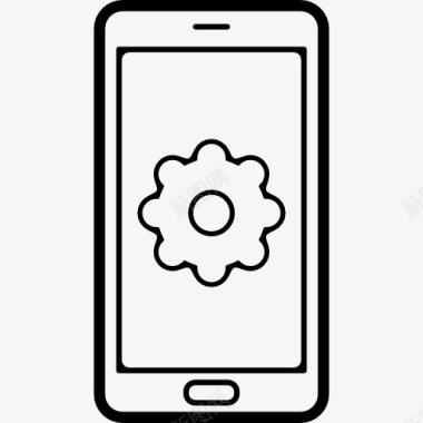 配置主板齿轮符号在手机屏幕上图标图标