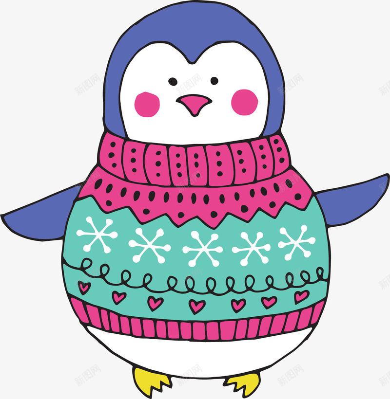 彩色企鹅png免抠素材_新图网 https://ixintu.com PNG图形 PNG装饰 企鹅 卡通 彩色 装饰
