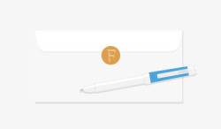 信封和笔素材