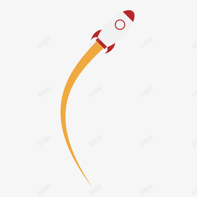 火箭路线弧线png免抠素材_新图网 https://ixintu.com 宇宙 弧线 弯曲 曲线 火箭 科技 科技弧线 线条