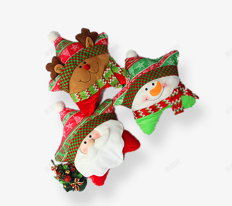 圣诞娃娃和圣诞老人png免抠素材_新图网 https://ixintu.com 卡通形象 圣诞娃娃 圣诞老人 圣诞节 布艺玩具 雪人