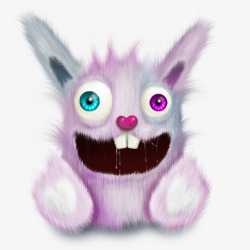 动物宠物粉红兔微笑兔素材