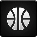 篮球黑色应用程序图标图标