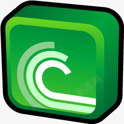 绿色立体卡通电脑标志图标png_新图网 https://ixintu.com 卡通 标志 电脑 立体 绿色