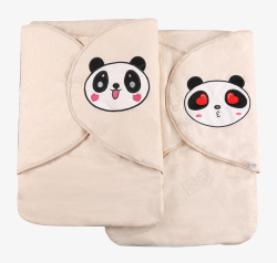 抱毯婴儿用品卡通熊猫睡袋高清图片