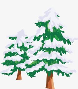 松树上的厚雪松树厚雪高清图片