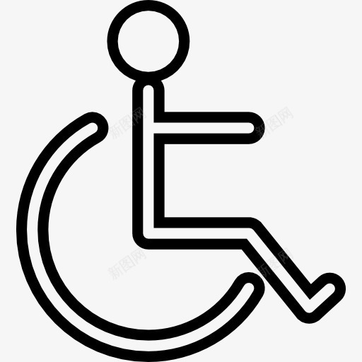 无障碍标志图标png_新图网 https://ixintu.com 人 信号 博物馆 可达性 坐轮椅 标志 椅子 车轮