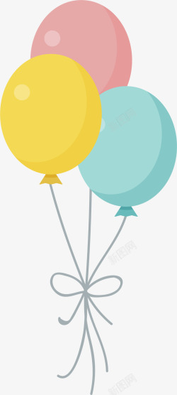 三个气球儿童节漂浮的气球高清图片