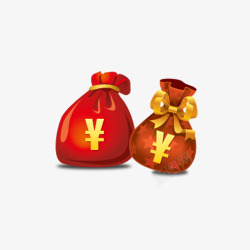 星星钱袋春节新年红色钱袋高清图片