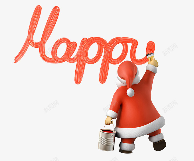 创意合成圣诞节元素happypng免抠素材_新图网 https://ixintu.com happy 元素 创意 合成 圣诞节