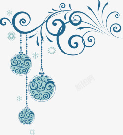 圣诞树小挂件蓝色圣诞树挂件高清图片