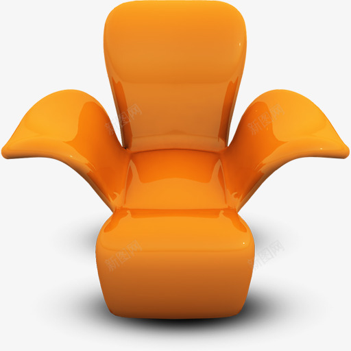 橙色的座位图标png_新图网 https://ixintu.com chair orange seat 座位 椅子 橙色