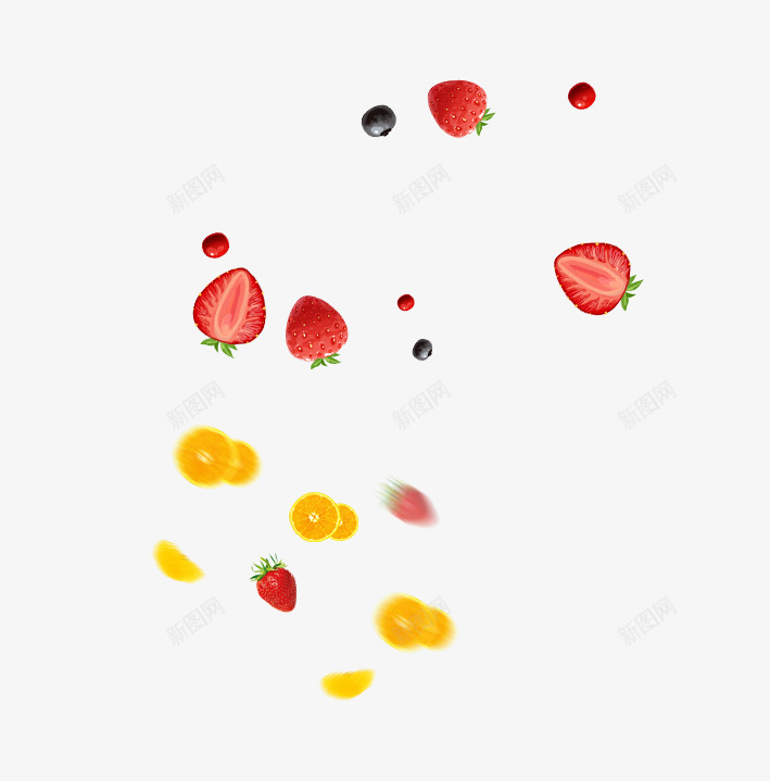 唯美漂浮在空中的水果psd免抠素材_新图网 https://ixintu.com 唯美漂浮在空中的水果 橙子 浮动 漂浮 漂浮水果 草莓 飘零