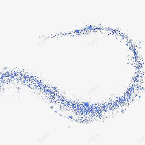漂浮波点光晕png免抠素材_新图网 https://ixintu.com 光晕 弯曲光晕 波点 漂浮元素 蓝色 闪亮