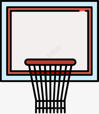 卡通扁平化篮框图标图标