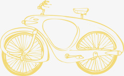 手绘复古护罩蒸汽朋克自行车矢量图素材