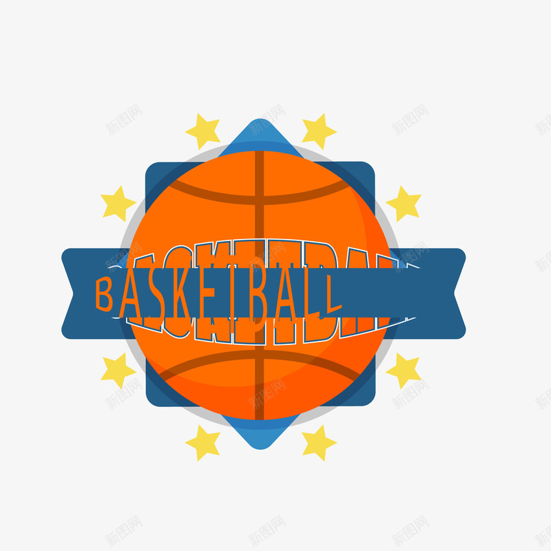 创意篮球标签矢量图ai免抠素材_新图网 https://ixintu.com 卡通 比赛 篮球 篮球赛 运动 运动会 项目 矢量图