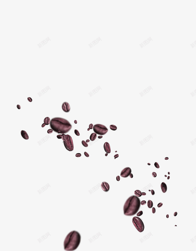 咖啡豆装饰漂浮png免抠素材_新图网 https://ixintu.com 免抠PNG 咖啡豆 漂浮素材 装饰