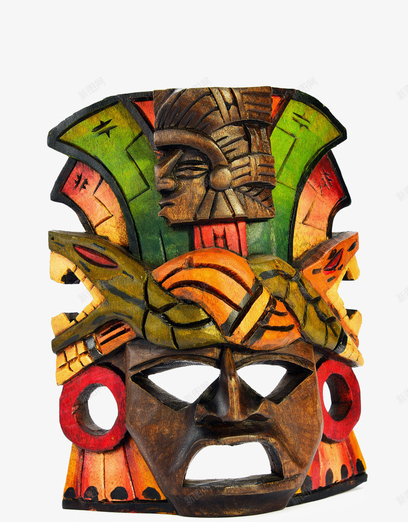 彩色面具png免抠素材_新图网 https://ixintu.com 印尼 彩色 木质素材 面具