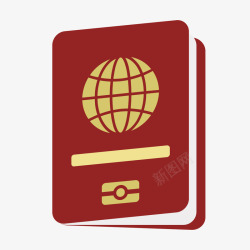 红色护照素材