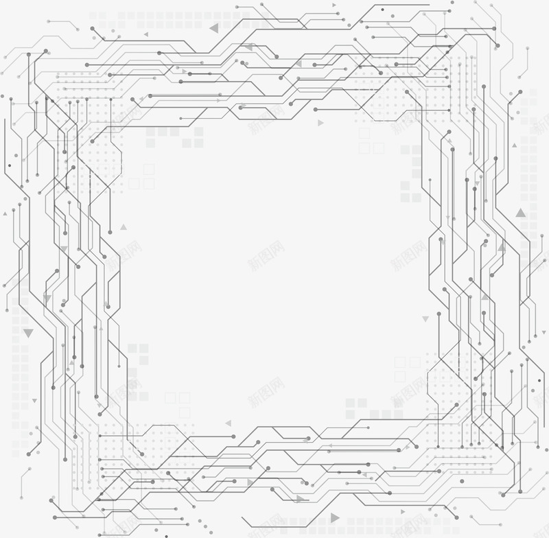 灰色科技感几何线条png免抠素材_新图网 https://ixintu.com 几何线条 矢量png 科技感 科技线条 线性 线条