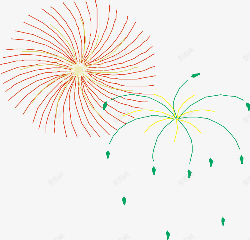 烟花矢量图ai免抠素材_新图网 https://ixintu.com 春节 烟花 爆竹 矢量素材 矢量图
