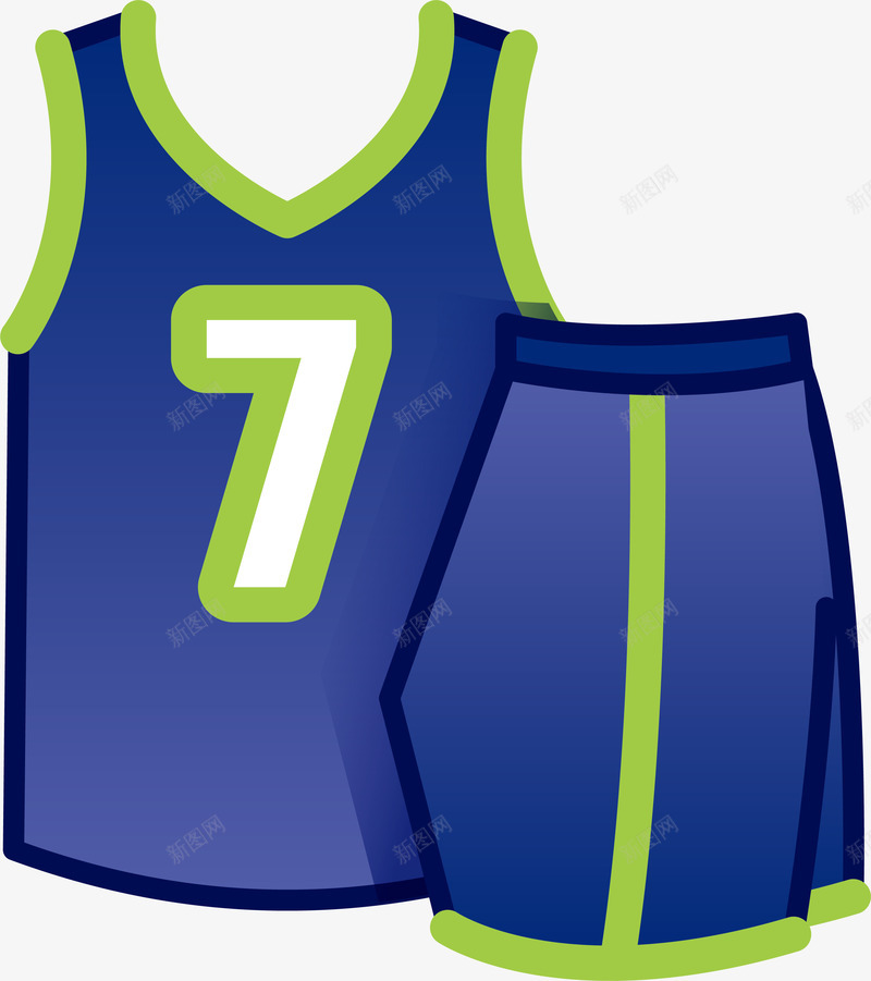 蓝色的篮球队服png免抠素材_新图网 https://ixintu.com 矢量png 篮球队服 运动套装 运动服 队服