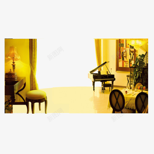 欧式家居图png免抠素材_新图网 https://ixintu.com 家具 家居 椅子 钢琴