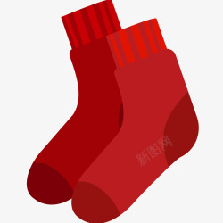 针织袜子红色袜子插画矢量图高清图片