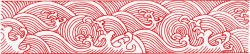 中国风海浪浪花边框底纹素材