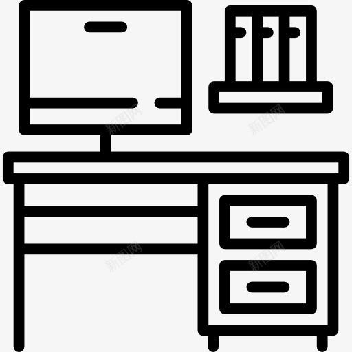 桌上图标png_新图网 https://ixintu.com 办公室 家具 工作室 桌子 椅子