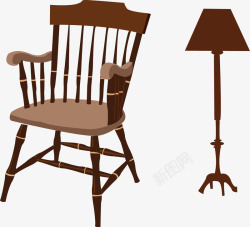 古式椅子家居家具矢量图高清图片