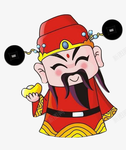 春节喜庆财神爷png免抠素材_新图网 https://ixintu.com 卡通人物 恭喜发财 春节财神爷 财源广进