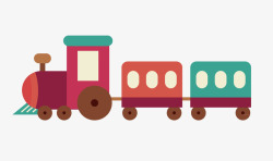 矢量火车玩具三节火车高清图片