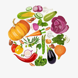 营养果蔬果蔬圆盘高清图片