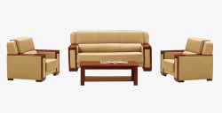 驼色沙发布艺沙发套组高清图片