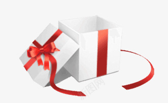 一个礼物盒png免抠素材_新图网 https://ixintu.com 丝带 圣诞节 情人节 礼物 礼盒 红绸带 蝴蝶结