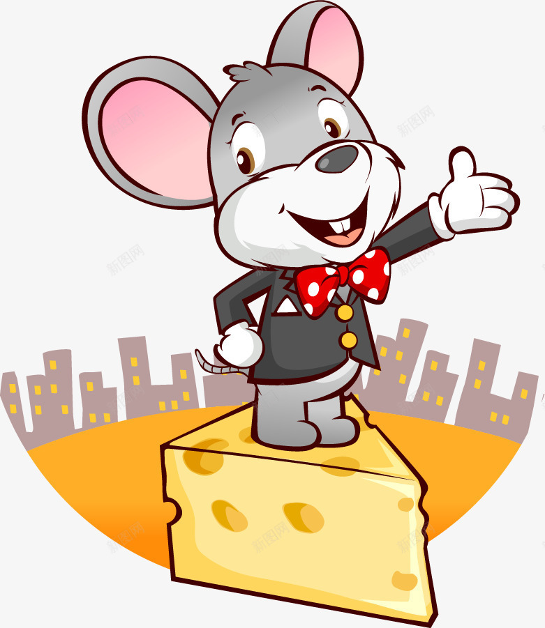 手绘老鼠和奶酪png免抠素材_新图网 https://ixintu.com 卡通 手绘 老鼠和奶酪