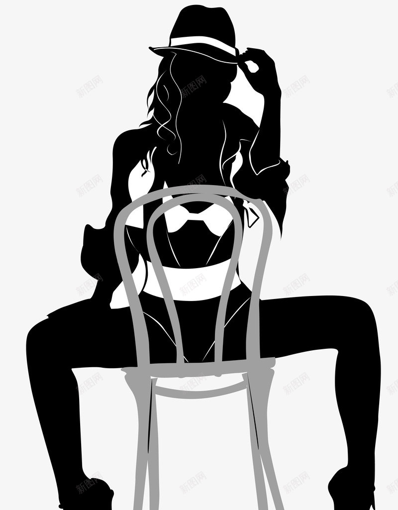 坐在椅子上的女人png免抠素材_新图网 https://ixintu.com 人物 女人 椅子 表演