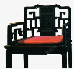 中国风黑漆椅子素材