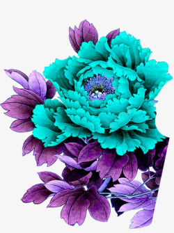 蓝色美丽花朵素材