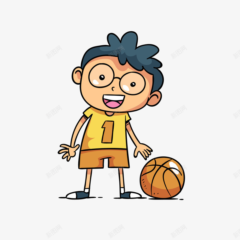 卡通打篮球的男孩矢量图eps免抠素材_新图网 https://ixintu.com 卡通 卡通男孩 卡通篮球 小男孩 打篮球 打篮球男孩 男孩 矢量图