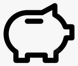 piggy小猪银行minimalEcommerceicons图标高清图片
