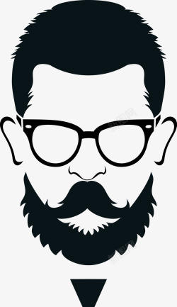 带墨镜的男人卡通戴眼镜的男人矢量图图标高清图片