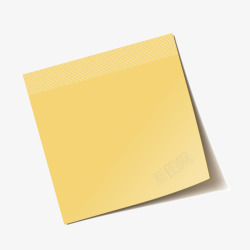 黄色便签纸矢量图素材